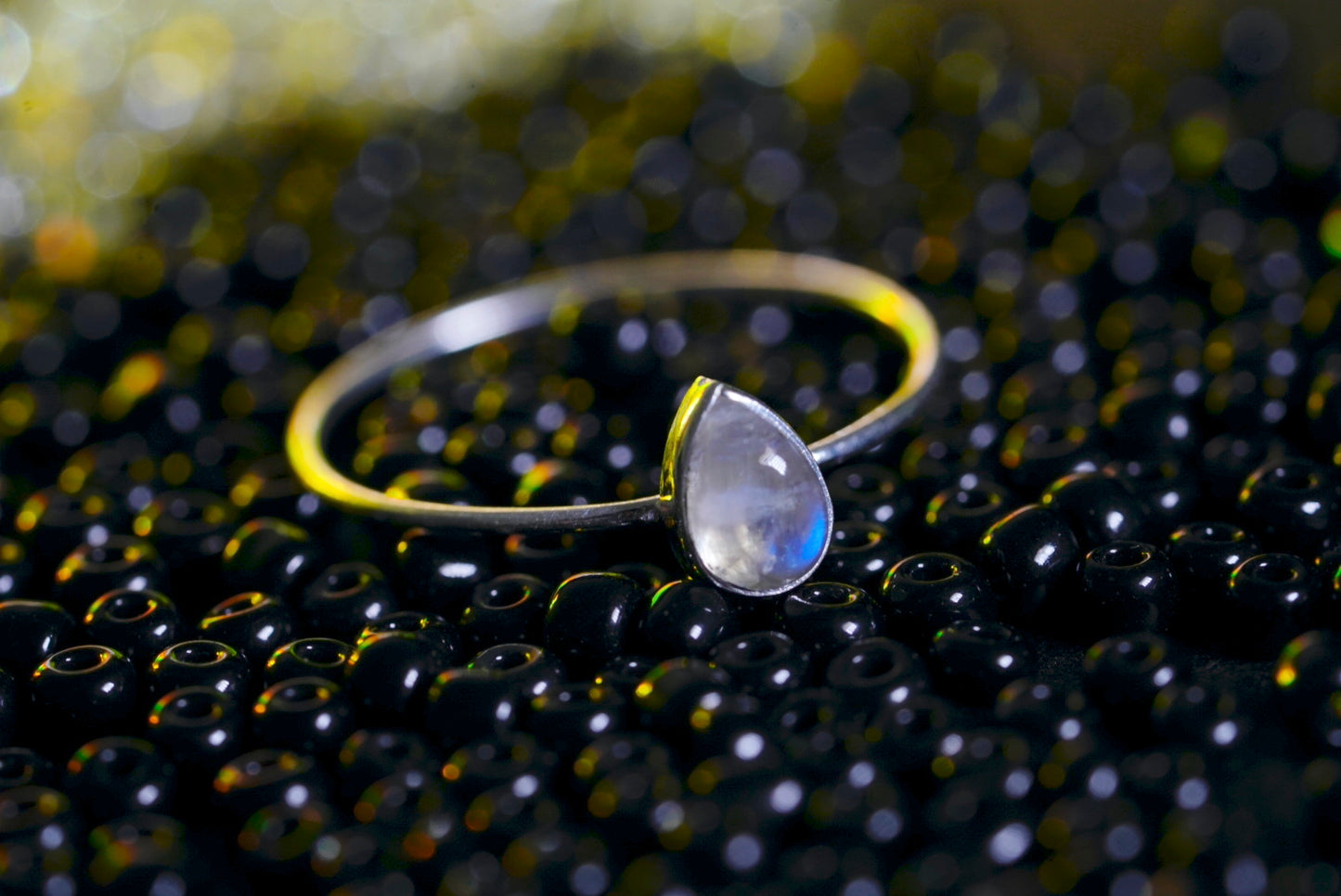 Rainbow Moonstone Ring