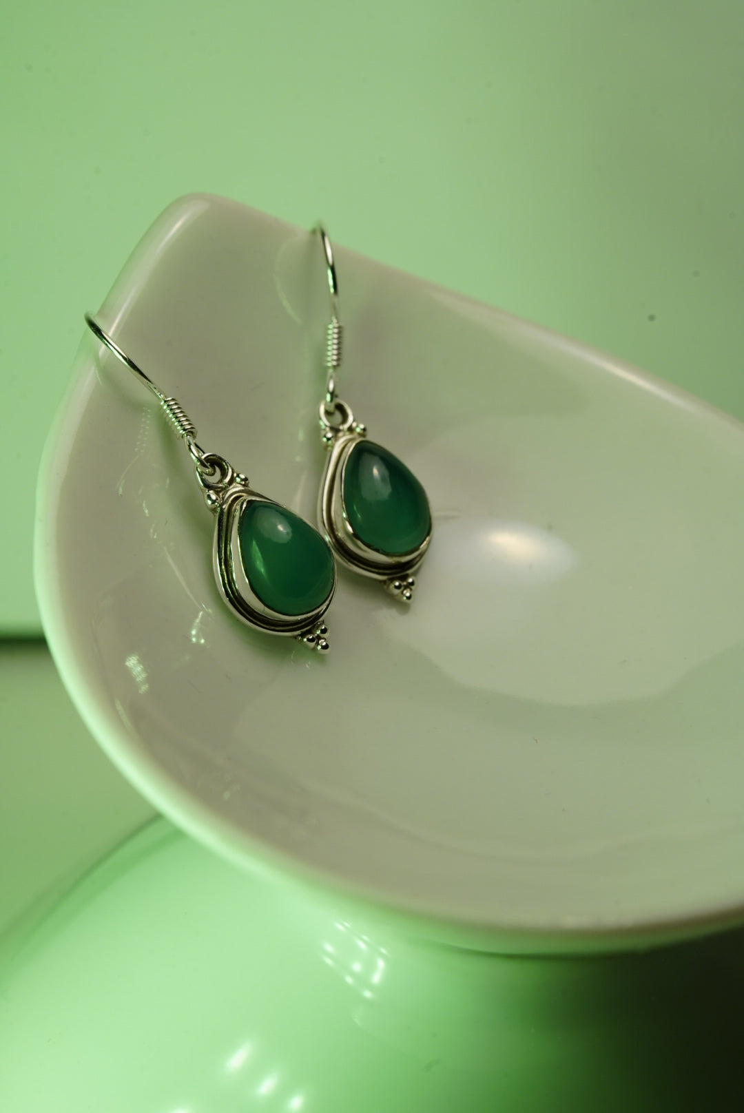 Green Onyx Eaarings