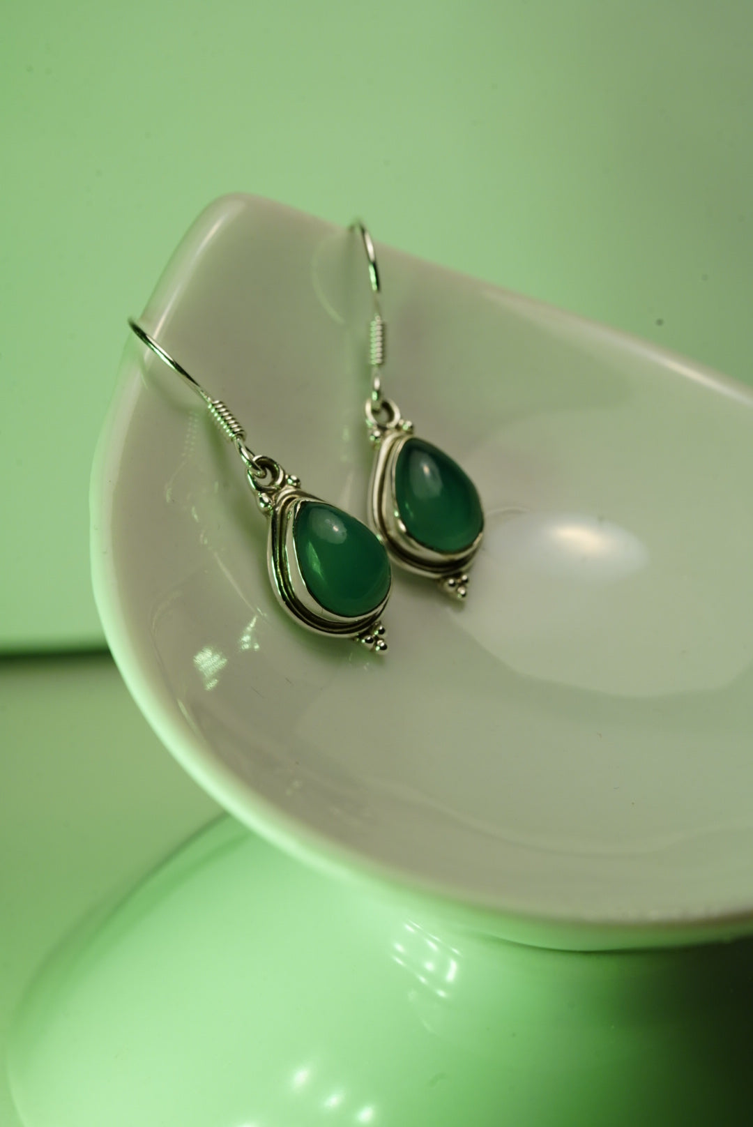 Green Onyx Eaarings