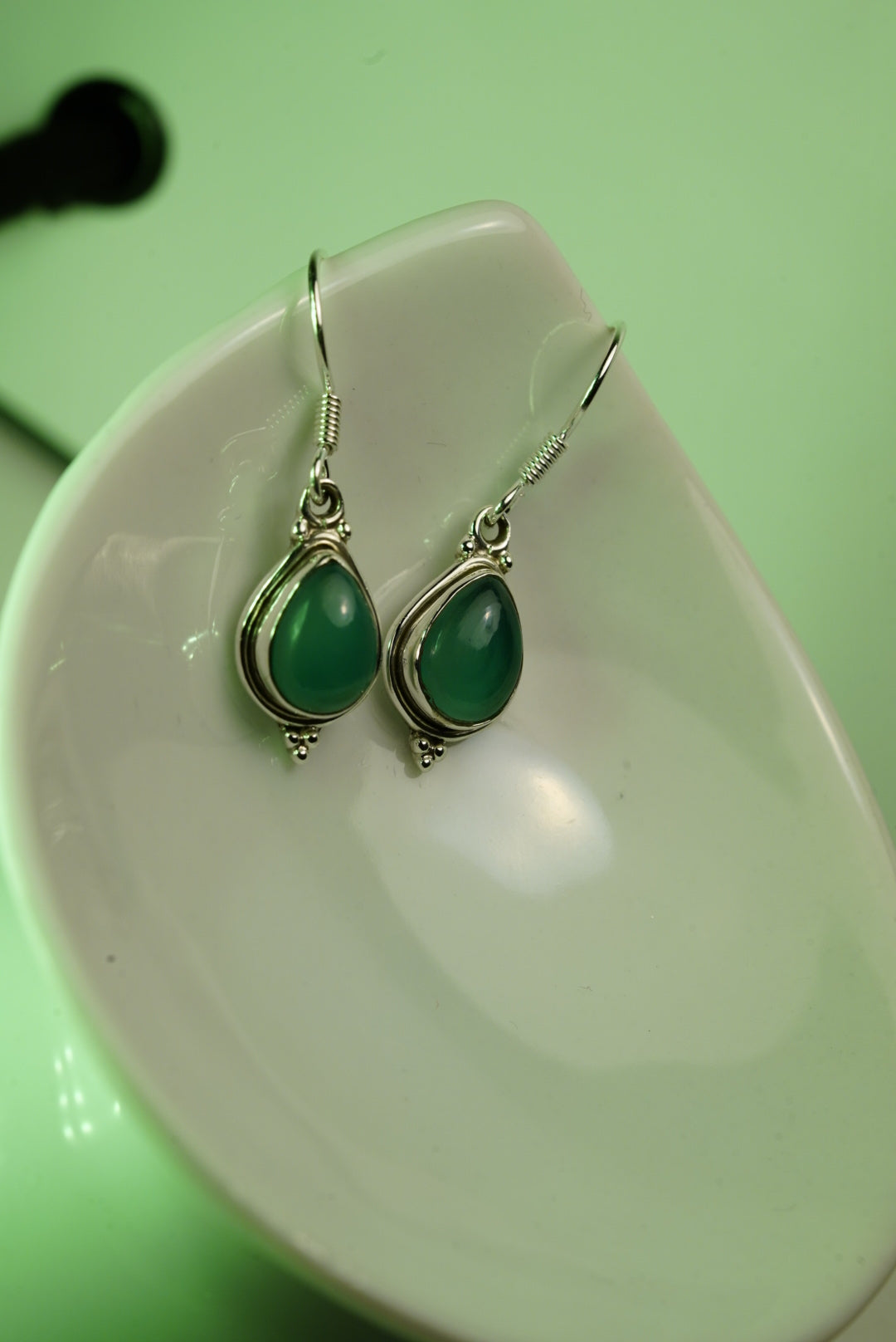 Green Onyx Eaarings