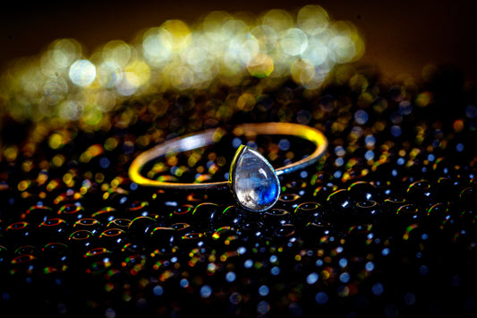 Rainbow Moonstone Ring