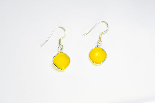 Yellow chalcedony Earrings