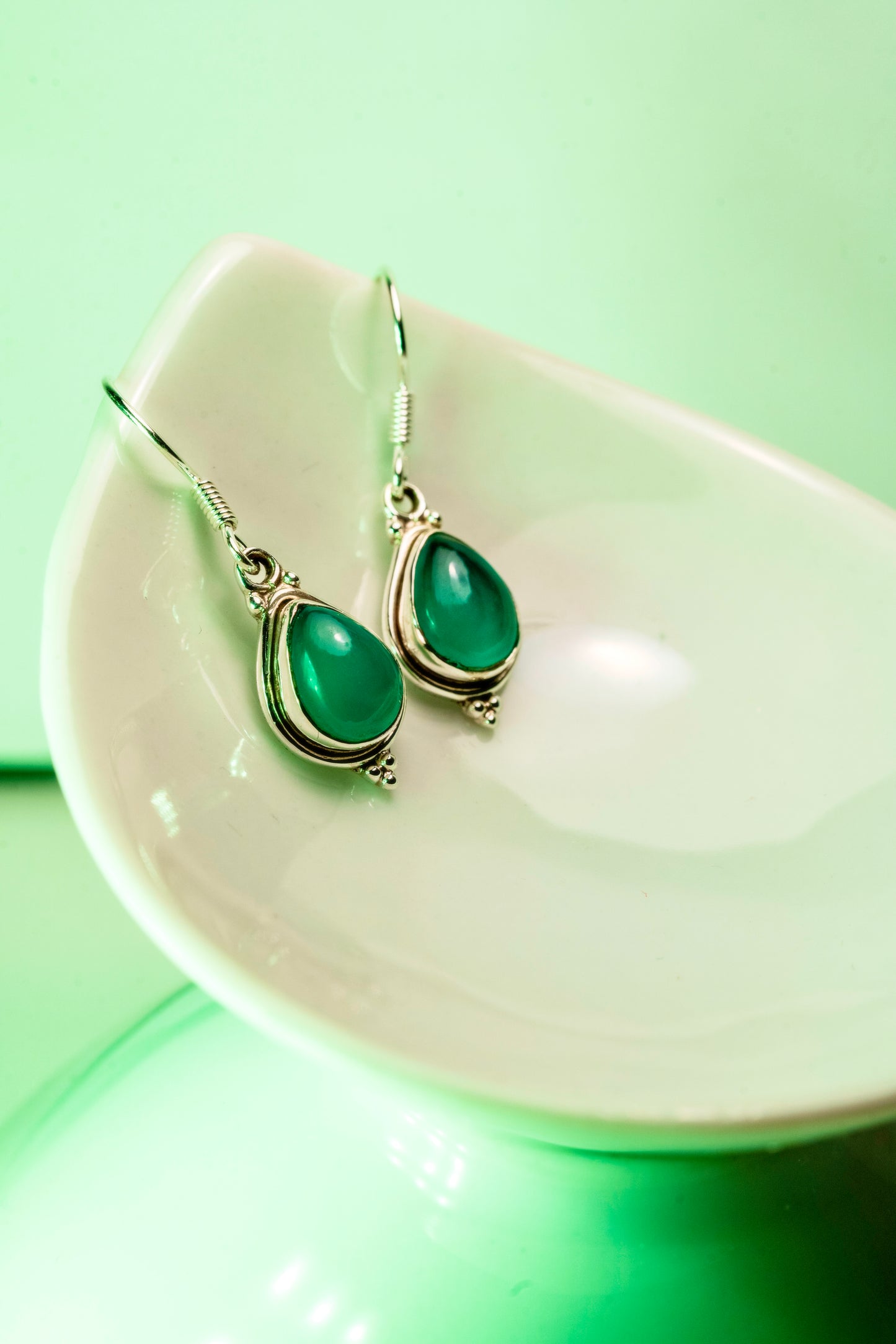 Green Onyx Eaarings