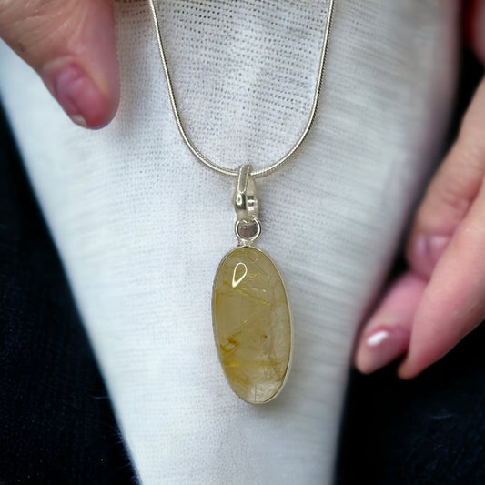 Golden Rutile Pendant