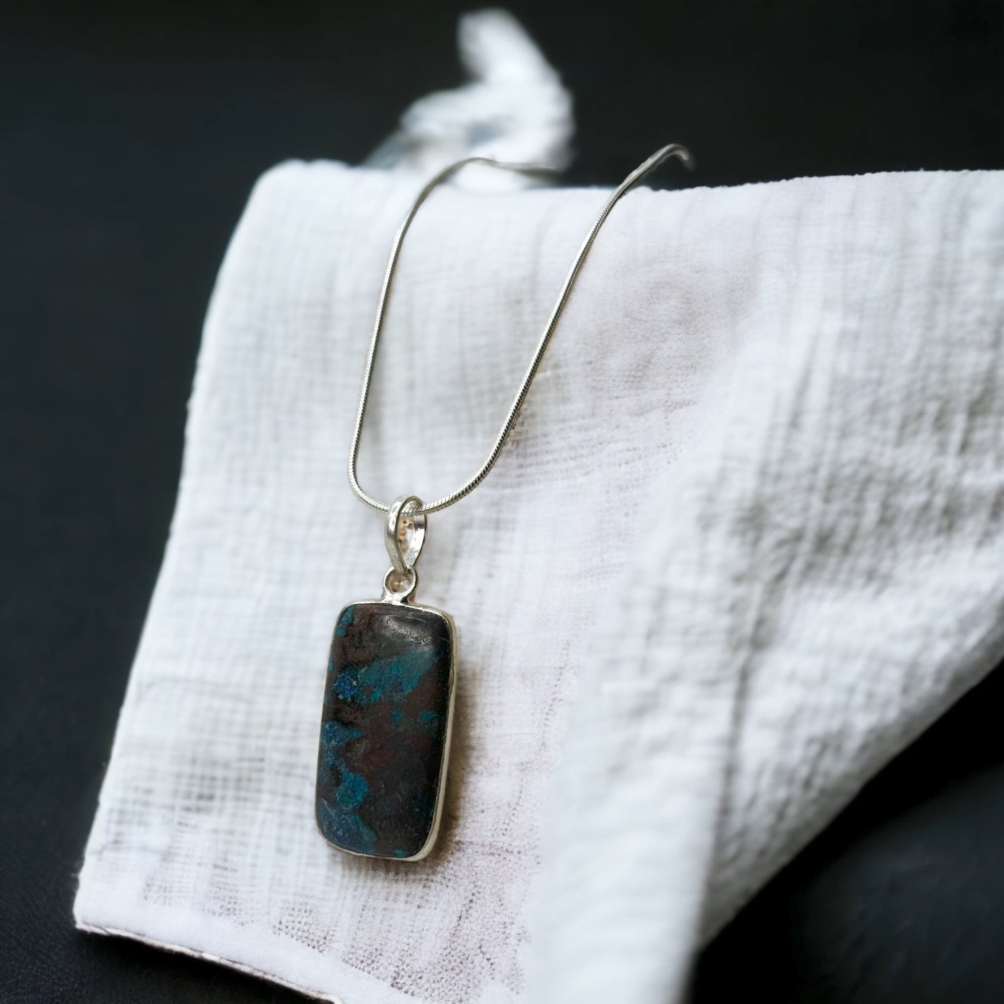 Natural Chrysowla Pendant