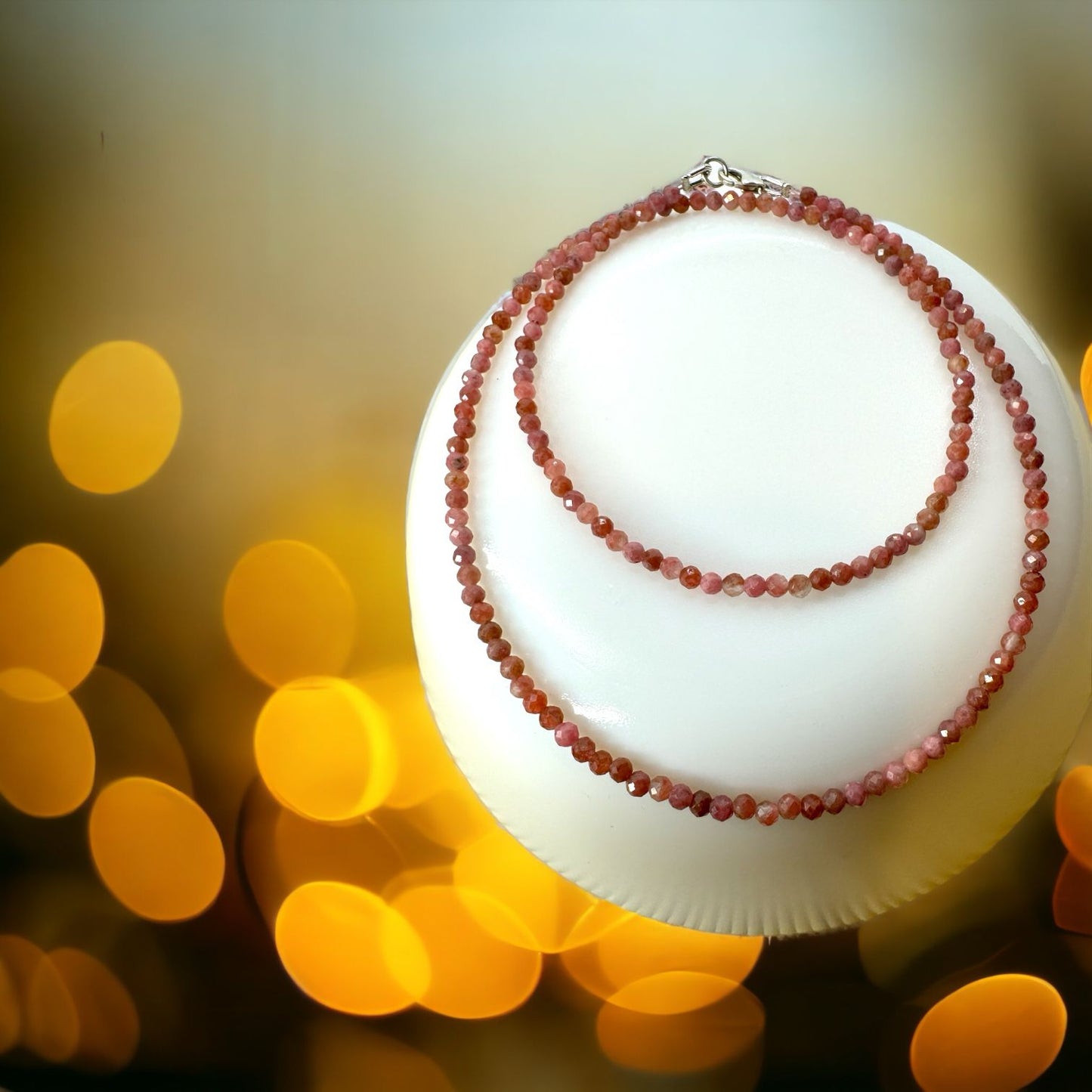 Rhodochrosite Crystal Necklace