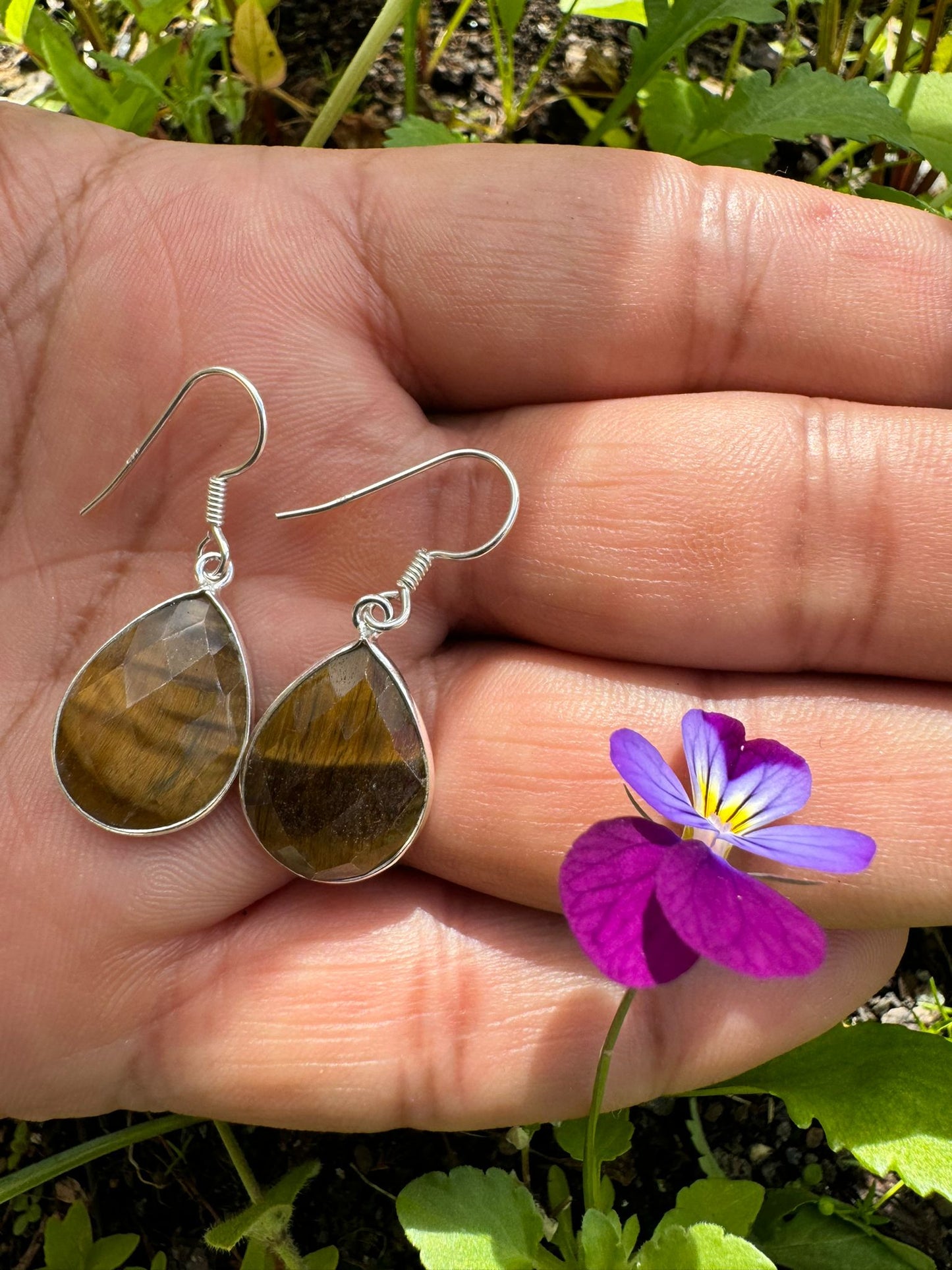 Tiger eye earrings