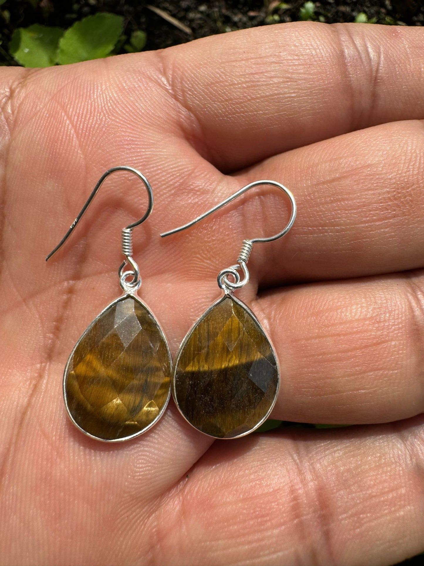 Tiger eye earrings