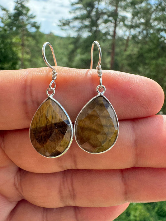 Tiger eye earrings